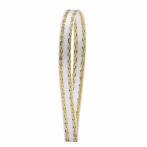 SHTGOI 20m/Rolle Satinband 3cm Breit Seidenband Geschenkband mit Gold Drahtkante Doppelseitig Satin Schleifenband Dekoband für Geschenkverpackungen,Hochzeit,Geburtstag,Kuchendekoration Weiß SHTGOI 20m/Rolle Satinband 3cm Breit Seidenband Geschenkband mit Gold Drahtkante Doppelseitig Satin Schleifenband Dekoband für Geschenkverpackungen,Hochzeit,Geburtstag,Kuchendekoration Weiß von SHTGOI