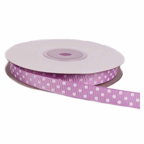 SHTGOI 25 Yards/Rolle Punkte Grosgrain-Band 1cm Breit Gepunktetes Schleifenband/Geschenkband/Dekoband DIY Polka Dot Ripsband Fabric Band für Party Hochzeit Geschenke Blumen Dekoration Hell lila SHTGOI 25 Yards/Rolle Punkte Grosgrain-Band 1cm Breit Gepunktetes Schleifenband/Geschenkband/Dekoband DIY Polka Dot Ripsband Fabric Band für Party Hochzeit Geschenke Blumen Dekoration Hell lila von SHTGOI