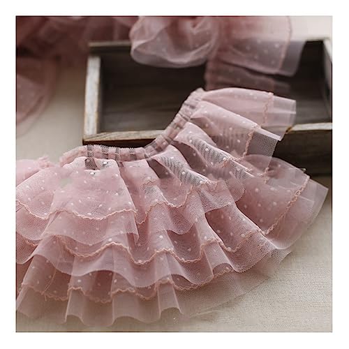 SHTGOI 2Yards Spitzenband Doppelt Tüll Spitzenbordüre mit Gepunktetes Plissiertes Organza Stoffbesatz Punkte Rüschenborte für DIY-Handwerk, Dekoration, handgefertigter Kragen Schwarz SHTGOI 2Yards Spitzenband Doppelt Tüll Spitzenbordüre mit Gepunktetes Plissiertes Organza Stoffbesatz Punkte Rüschenborte für DIY-Handwerk, Dekoration, handgefertigter Kragen Schwarz von SHTGOI