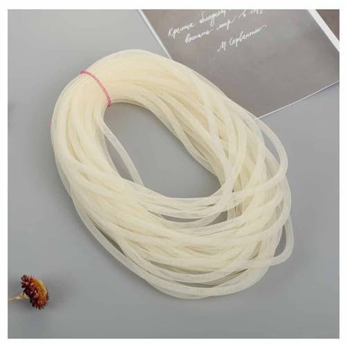 SHTGOI 3 Stück 25m Elastische Mesh Schlauch Basteln 8mm Netz-Rohr Flex Netzschlauch Meterware Kreative Netzschnur DIY Schmuck Zubehör für Schleife Armband Halskette Kränze Handwerk Creme SHTGOI 3 Stück 25m Elastische Mesh Schlauch Basteln 8mm Netz-Rohr Flex Netzschlauch Meterware Kreative Netzschnur DIY Schmuck Zubehör für Schleife Armband Halskette Kränze Handwerk Creme von SHTGOI