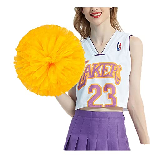 SHTGOI 4 Stück Cheerleading Pompoms Cheerleader Pom Poms Handblumen mit Ring Hell Handgekurbelter Blumenball für Sportwettbewerb Urlaub Feiern Tänze Karnevalspartys Gelb SHTGOI 4 Stück Cheerleading Pompoms Cheerleader Pom Poms Handblumen mit Ring Hell Handgekurbelter Blumenball für Sportwettbewerb Urlaub Feiern Tänze Karnevalspartys Gelb von SHTGOI