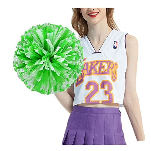 SHTGOI 4 Stück Cheerleading Pompoms Cheerleader Pom Poms Handblumen mit Ring Hell Handgekurbelter Blumenball für Sportwettbewerb Urlaub Feiern Tänze Karnevalspartys Grün+Weiß SHTGOI 4 Stück Cheerleading Pompoms Cheerleader Pom Poms Handblumen mit Ring Hell Handgekurbelter Blumenball für Sportwettbewerb Urlaub Feiern Tänze Karnevalspartys Grün+Weiß von SHTGOI
