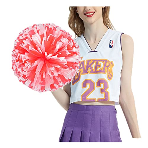 SHTGOI 4 Stück Cheerleading Pompoms Cheerleader Pom Poms Handblumen mit Ring Hell Handgekurbelter Blumenball für Sportwettbewerb Urlaub Feiern Tänze Karnevalspartys Rot+Weiß SHTGOI 4 Stück Cheerleading Pompoms Cheerleader Pom Poms Handblumen mit Ring Hell Handgekurbelter Blumenball für Sportwettbewerb Urlaub Feiern Tänze Karnevalspartys Rot+Weiß von SHTGOI