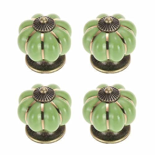 SHTGOI 4 Stück Keramikknöpfe Chinesischer Keramik Antique Kürbisgriffe Vintage Schublade Knöpfe Schrank Griffe Möbelknöpfe Bunt Round Keramik Griffe für Kitchen Cabinet Pulls Schrank Grün SHTGOI 4 Stück Keramikknöpfe Chinesischer Keramik Antique Kürbisgriffe Vintage Schublade Knöpfe Schrank Griffe Möbelknöpfe Bunt Round Keramik Griffe für Kitchen Cabinet Pulls Schrank Grün von SHTGOI