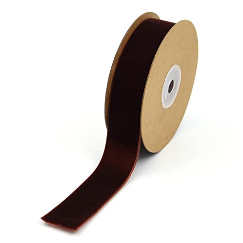 SHTGOI 5 Yard/Roll 25mm Breite Samtband Samtborte Schleifenband Schmuckband Samt Dekoband Geschenkband Zierband für Haarschmuck Kleidung Geschenkbox Dekorationen Blumenverpackung Braun SHTGOI 5 Yard/Roll 25mm Breite Samtband Samtborte Schleifenband Schmuckband Samt Dekoband Geschenkband Zierband für Haarschmuck Kleidung Geschenkbox Dekorationen Blumenverpackung Braun von SHTGOI