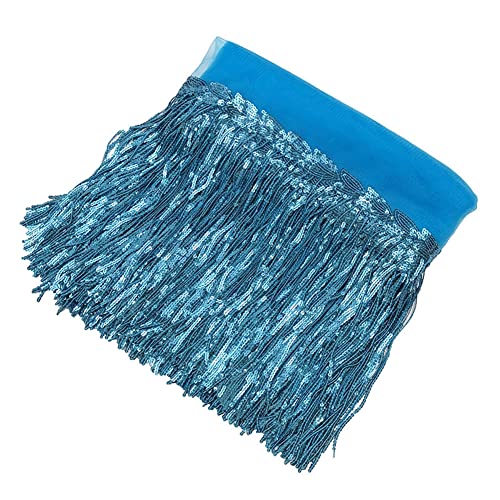 SHTGOI 5 Yard 20 cm Breite Pailletten Fransenborte Fransen Quaste Fransenband Schnittfranse Quastenbesatz Dekoband Tanzfransen Nähzubehör für Kostüme Kleider Garment Apparel DIY Blau SHTGOI 5 Yard 20 cm Breite Pailletten Fransenborte Fransen Quaste Fransenband Schnittfranse Quastenbesatz Dekoband Tanzfransen Nähzubehör für Kostüme Kleider Garment Apparel DIY Blau von SHTGOI