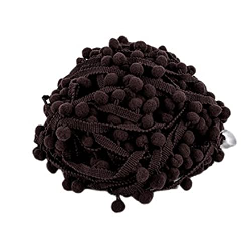 SHTGOI 5 Yards Pomponborte Bommelborte Bommel Fringe Band Fransenborte Pomponband Bommelband Pompom Fransenbesatz Pom Poms Quaste Borte Zierborrte für Kleidung Vorhang Dekoration Dunkelbraun SHTGOI 5 Yards Pomponborte Bommelborte Bommel Fringe Band Fransenborte Pomponband Bommelband Pompom Fransenbesatz Pom Poms Quaste Borte Zierborrte für Kleidung Vorhang Dekoration Dunkelbraun von SHTGOI