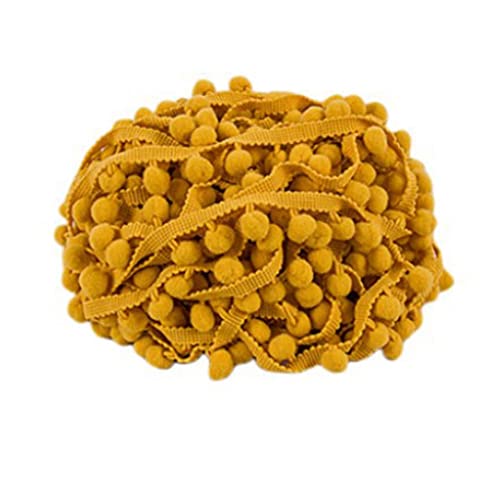 SHTGOI 5 Yards Pomponborte Bommelborte Bommel Fringe Band Fransenborte Pomponband Bommelband Pompom Fransenbesatz Pom Poms Quaste Borte Zierborrte für Kleidung Vorhang Dekoration Dunkelgelb SHTGOI 5 Yards Pomponborte Bommelborte Bommel Fringe Band Fransenborte Pomponband Bommelband Pompom Fransenbesatz Pom Poms Quaste Borte Zierborrte für Kleidung Vorhang Dekoration Dunkelgelb von SHTGOI