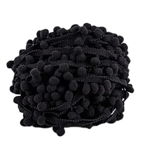 SHTGOI 5 Yards Pomponborte Bommelborte Bommel Fringe Band Fransenborte Pomponband Bommelband Pompom Fransenbesatz Pom Poms Quaste Borte Zierborrte für Kleidung Vorhang Dekoration Schwarz SHTGOI 5 Yards Pomponborte Bommelborte Bommel Fringe Band Fransenborte Pomponband Bommelband Pompom Fransenbesatz Pom Poms Quaste Borte Zierborrte für Kleidung Vorhang Dekoration Schwarz von SHTGOI