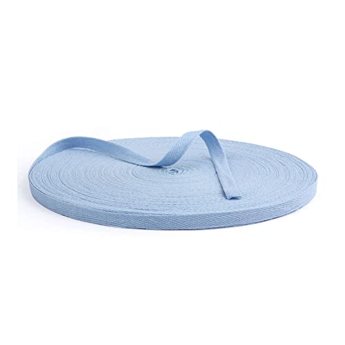SHTGOI 50m/Roll Baumwolle Gurtband Bunt Fischgrätenmuster Twill Tape Bänder Köperband Nahtband Schrägband Baumwollgewebe für DIY Handwerk Geschenkverpackungen Kleidung Nähzubehör 1cm Hellblau SHTGOI 50m/Roll Baumwolle Gurtband Bunt Fischgrätenmuster Twill Tape Bänder Köperband Nahtband Schrägband Baumwollgewebe für DIY Handwerk Geschenkverpackungen Kleidung Nähzubehör 1cm Hellblau von SHTGOI