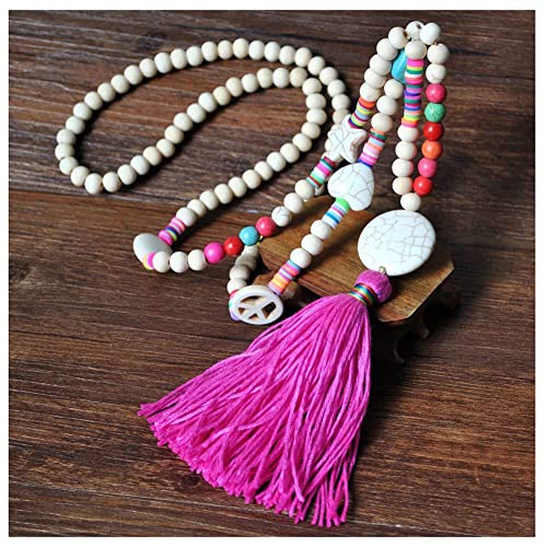 SHTGOI Damen Holzperlen Halskette Böhmisches Lange Pullover Kette Vintage Handgefertigte Halsketten mit Quaste Anhänger Halsschmuck Schmuck Zubehör Bekleidung Accessoires Geschenke 1# SHTGOI Damen Holzperlen Halskette Böhmisches Lange Pullover Kette Vintage Handgefertigte Halsketten mit Quaste Anhänger Halsschmuck Schmuck Zubehör Bekleidung Accessoires Geschenke 1# von SHTGOI