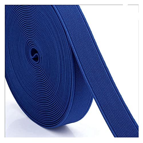 SHTGOI Flache Gummibänder 16m Bunte Elastische Bänder Stretchband zum Nähen Leinwandbindung Verschlüsseltes Gummiband für DIY Handwerk Taillenbänder Bekleidung Schuhherstellung 1.5cm Dunkelblau von SHTGOI
