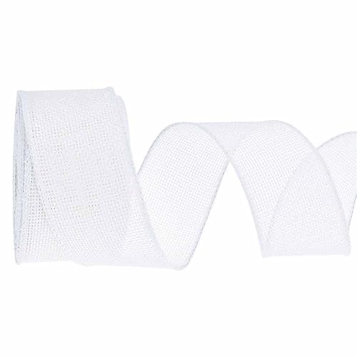 SHTGOI Juteband 10 Yards/Rolle 6.3cm Breit Natur Bunt Jutegewebe Dekoband Geschenkband Leinenband Stoffband Sackleinen Band Jute Schleifenband für DIY Handwerk Muttertag Hochzeit Party Weiß# SHTGOI Juteband 10 Yards/Rolle 6.3cm Breit Natur Bunt Jutegewebe Dekoband Geschenkband Leinenband Stoffband Sackleinen Band Jute Schleifenband für DIY Handwerk Muttertag Hochzeit Party Weiß# von SHTGOI