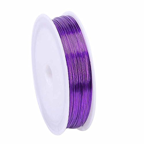 SHTGOI Kupferdraht 0.5mm Metalldraht Basteldraht Dünn 40m/Rolle Kupferdrahtrolle Schmuckdraht Perlendraht Lackierter Draht zum Basteln für Schmuckherstellung,Blumenkunst,Perlenarbeiten Silber von SHTGOI