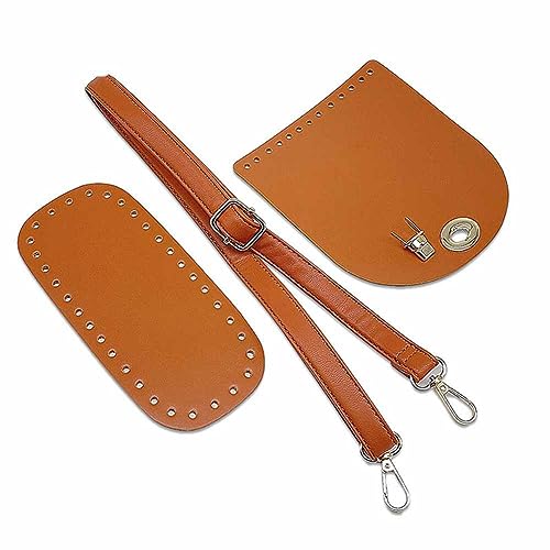 SHTGOI PU Ledertasche Strickset Taschenboden Stricken Häkeltaschen Taschenbodenformer Pad-Einsatz Kissenbasis Ledertasche Unten Schultergurt Klappenabdeckung für Taschen häkeln 3 Zubehör Braun SHTGOI PU Ledertasche Strickset Taschenboden Stricken Häkeltaschen Taschenbodenformer Pad-Einsatz Kissenbasis Ledertasche Unten Schultergurt Klappenabdeckung für Taschen häkeln 3 Zubehör Braun von SHTGOI