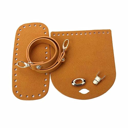 SHTGOI PU Ledertasche Strickset Taschenboden Stricken Häkeltaschen Taschenbodenformer Pad-Einsatz Kissenbasis Ledertasche Unten Schultergurt Klappenabdeckung für Taschen häkeln 3 Zubehör Orange SHTGOI PU Ledertasche Strickset Taschenboden Stricken Häkeltaschen Taschenbodenformer Pad-Einsatz Kissenbasis Ledertasche Unten Schultergurt Klappenabdeckung für Taschen häkeln 3 Zubehör Orange von SHTGOI