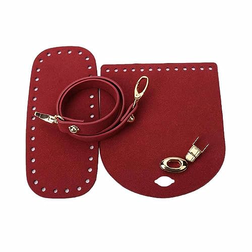 SHTGOI PU Ledertasche Strickset Taschenboden Stricken Häkeltaschen Taschenbodenformer Pad-Einsatz Kissenbasis Ledertasche Unten Schultergurt Klappenabdeckung für Taschen häkeln 3 Zubehör Rot SHTGOI PU Ledertasche Strickset Taschenboden Stricken Häkeltaschen Taschenbodenformer Pad-Einsatz Kissenbasis Ledertasche Unten Schultergurt Klappenabdeckung für Taschen häkeln 3 Zubehör Rot von SHTGOI