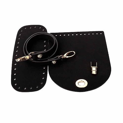 SHTGOI PU Ledertasche Strickset Taschenboden Stricken Häkeltaschen Taschenbodenformer Pad-Einsatz Kissenbasis Ledertasche Unten Schultergurt Klappenabdeckung für Taschen häkeln 3 Zubehör Schwarz SHTGOI PU Ledertasche Strickset Taschenboden Stricken Häkeltaschen Taschenbodenformer Pad-Einsatz Kissenbasis Ledertasche Unten Schultergurt Klappenabdeckung für Taschen häkeln 3 Zubehör Schwarz von SHTGOI