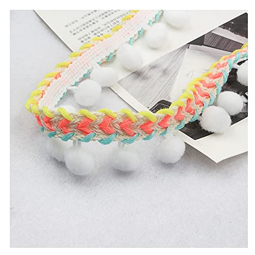 SHTGOI Pomponborte Bommelborte 5 Yards 12mm Pompon Borte zum Nähen Pom Poms Fransenborte Pompons Quaste Spitze Bommelband für DIY Basteln Kostüme Kleidung Vorhang Nähen Dekoration Bunt Weiß SHTGOI Pomponborte Bommelborte 5 Yards 12mm Pompon Borte zum Nähen Pom Poms Fransenborte Pompons Quaste Spitze Bommelband für DIY Basteln Kostüme Kleidung Vorhang Nähen Dekoration Bunt Weiß von SHTGOI