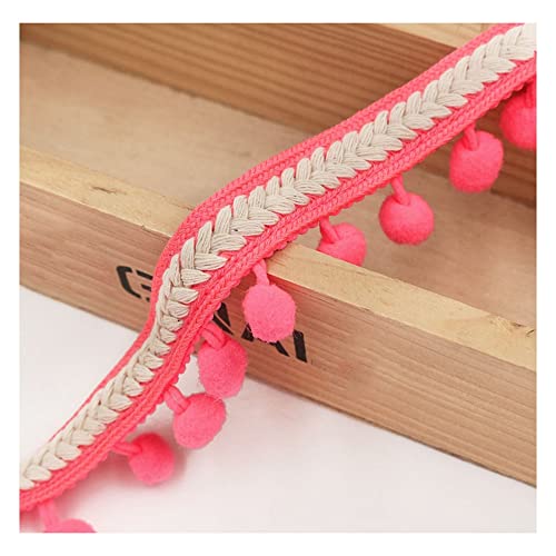 SHTGOI Pomponborte Bommelborte 5 Yards 12mm Pompon Borte zum Nähen Pom Poms Fransenborte Pompons Quaste Spitze Bommelband für DIY Basteln Kostüme Kleidung Vorhang Nähen Dekoration Dunkelrosa SHTGOI Pomponborte Bommelborte 5 Yards 12mm Pompon Borte zum Nähen Pom Poms Fransenborte Pompons Quaste Spitze Bommelband für DIY Basteln Kostüme Kleidung Vorhang Nähen Dekoration Dunkelrosa von SHTGOI
