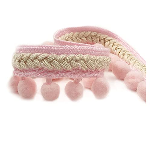 SHTGOI Pomponborte Bommelborte 5 Yards 12mm Pompon Borte zum Nähen Pom Poms Fransenborte Pompons Quaste Spitze Bommelband für DIY Basteln Kostüme Kleidung Vorhang Nähen Dekoration Rosa SHTGOI Pomponborte Bommelborte 5 Yards 12mm Pompon Borte zum Nähen Pom Poms Fransenborte Pompons Quaste Spitze Bommelband für DIY Basteln Kostüme Kleidung Vorhang Nähen Dekoration Rosa von SHTGOI