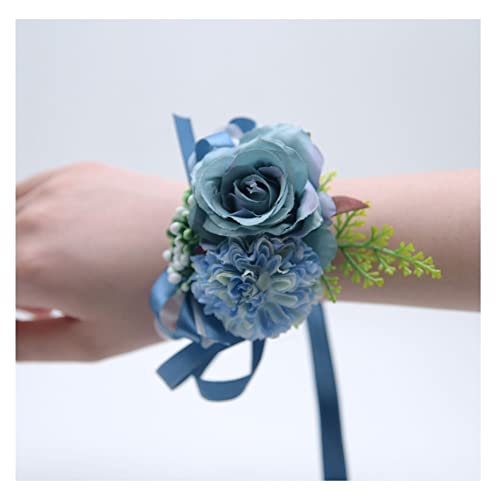 SHTGOI Rose Blumenarmband Braut Brautjungfer Hand Blume Schleifenband Handgelenkblume Handgefertigte Seidenblume Armband Zubehör für Hochzeit Bankette Brautjubiläum Abschlussball Dunkelblau SHTGOI Rose Blumenarmband Braut Brautjungfer Hand Blume Schleifenband Handgelenkblume Handgefertigte Seidenblume Armband Zubehör für Hochzeit Bankette Brautjubiläum Abschlussball Dunkelblau von SHTGOI