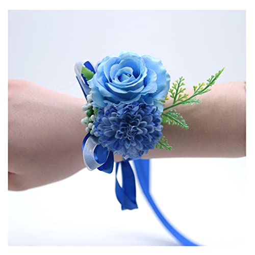 SHTGOI Rose Blumenarmband Braut Brautjungfer Hand Blume Schleifenband Handgelenkblume Handgefertigte Seidenblume Armband Zubehör für Hochzeit Bankette Brautjubiläum Abschlussball Hellblau SHTGOI Rose Blumenarmband Braut Brautjungfer Hand Blume Schleifenband Handgelenkblume Handgefertigte Seidenblume Armband Zubehör für Hochzeit Bankette Brautjubiläum Abschlussball Hellblau von SHTGOI