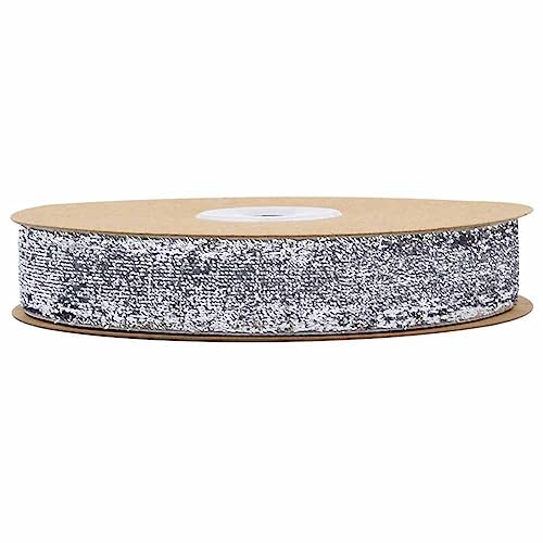 SHTGOI Samtband 10 Meter/roll 20mm Zierband Einseitiges Samt Dekoband Bunt Schleifenband Glitzer Schmuckband Breit Taftband Geschenkband für Basteln Geschenke Verpackung Hochzeit DIY Deko Silber SHTGOI Samtband 10 Meter/roll 20mm Zierband Einseitiges Samt Dekoband Bunt Schleifenband Glitzer Schmuckband Breit Taftband Geschenkband für Basteln Geschenke Verpackung Hochzeit DIY Deko Silber von SHTGOI