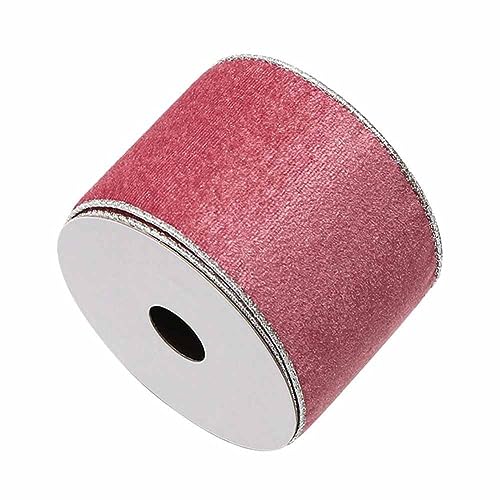 SHTGOI Samtband 10 Yards/Rolle 6.3cm Breit Samt Schleifenband Zierband Verpackungsband Geschenkband Schmuckband Dekoband zum Nähen Samtborte für DIY Schleife Stirnbänder Hochzeit Tischdeko Rosa SHTGOI Samtband 10 Yards/Rolle 6.3cm Breit Samt Schleifenband Zierband Verpackungsband Geschenkband Schmuckband Dekoband zum Nähen Samtborte für DIY Schleife Stirnbänder Hochzeit Tischdeko Rosa von SHTGOI