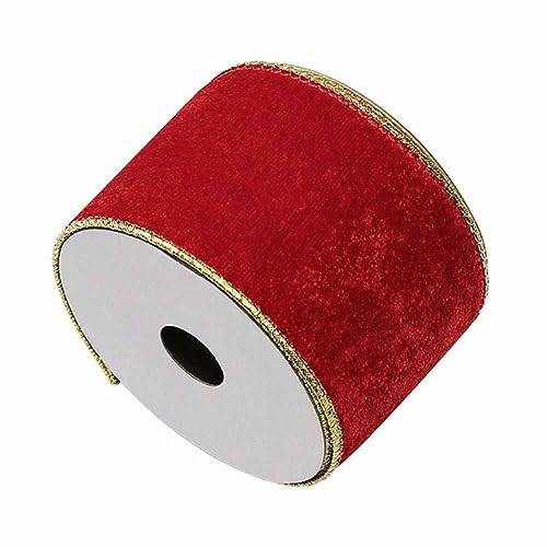 SHTGOI Samtband 10 Yards/Rolle 6.3cm Breit Samt Schleifenband Zierband Verpackungsband Geschenkband Schmuckband Dekoband zum Nähen Samtborte für DIY Schleife Stirnbänder Hochzeit Tischdeko Rot SHTGOI Samtband 10 Yards/Rolle 6.3cm Breit Samt Schleifenband Zierband Verpackungsband Geschenkband Schmuckband Dekoband zum Nähen Samtborte für DIY Schleife Stirnbänder Hochzeit Tischdeko Rot von SHTGOI