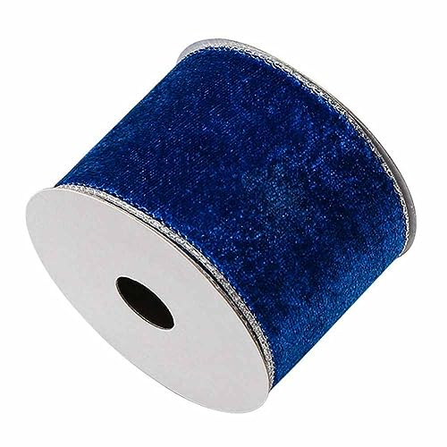 SHTGOI Samtband 10 Yards/Rolle 6.3cm Breit Samt Schleifenband Zierband Verpackungsband Geschenkband Schmuckband Dekoband zum Nähen Samtborte für Schleife Stirnbänder Hochzeit Tischdeko Dunkelblau SHTGOI Samtband 10 Yards/Rolle 6.3cm Breit Samt Schleifenband Zierband Verpackungsband Geschenkband Schmuckband Dekoband zum Nähen Samtborte für Schleife Stirnbänder Hochzeit Tischdeko Dunkelblau von SHTGOI