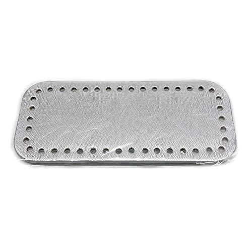 SHTGOI Taschenboden Boden Tasche Häkeln Bodentasche Stricken Häkeln Beutel Häkeltasche Unten Leder Bag Shaper für Handtasche Schultertasche Geldbörse DIY-Zubehör 8 * 18cm Kreuzkorn Silber von SHTGOI