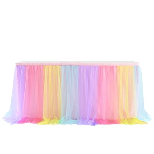 SHTGOI Tüll Tischrock Tütü Tischröcke 183 x 77 cm Gaze Tisch Tischdecke Tischdekoration Tisch Rock für Hochzeit Geburtstag Neujahr Babyparty Candy Party Dekoration Bunt 1# SHTGOI Tüll Tischrock Tütü Tischröcke 183 x 77 cm Gaze Tisch Tischdecke Tischdekoration Tisch Rock für Hochzeit Geburtstag Neujahr Babyparty Candy Party Dekoration Bunt 1# von SHTGOI