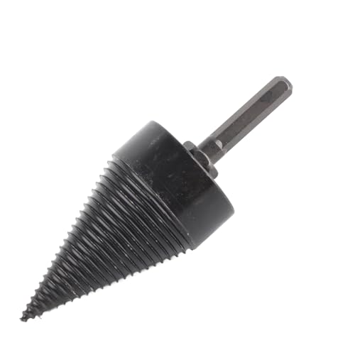 SHUAIGUO 32 -mm -Brennholzbohrer, Kohlenstoffstahlkegel Hex Shank Holzsplitter Werkzeug, Gerilltes Design für Sicherheit, Langlebige und Leichte, Effiziente Protokollaufteilung (50 mm) von SHUAIGUO