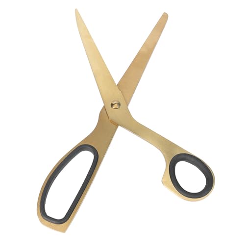 SHUAIGUO Goldene Schere, Edelstahl mit Goldbeschichtung, Einzigartiges Asymmetrisches Design, Leicht und Elegant für Modepersonen, Heim- und Bürodekoration von SHUAIGUO