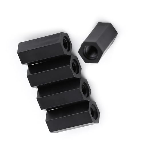 SHUAIGUO Nylon Spacer Standoff M3 Weiblich Bis Weiblich 100pcs Schwarze Hex -Gewinde -PCB Montageposten Circuit Boards Elektronik Projekte (M3*12) von SHUAIGUO