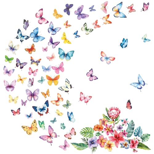 SHUCHING Schmetterlinge Wandtattoos, Blumen Schmetterling Wandaufkleber, Wandsticker Wanddeko für Wohnzimmer Schlafzimmer Kinderzimmer Babyzimmer SHUCHING Schmetterlinge Wandtattoos, Blumen Schmetterling Wandaufkleber, Wandsticker Wanddeko für Wohnzimmer Schlafzimmer Kinderzimmer Babyzimmer von SHUCHING