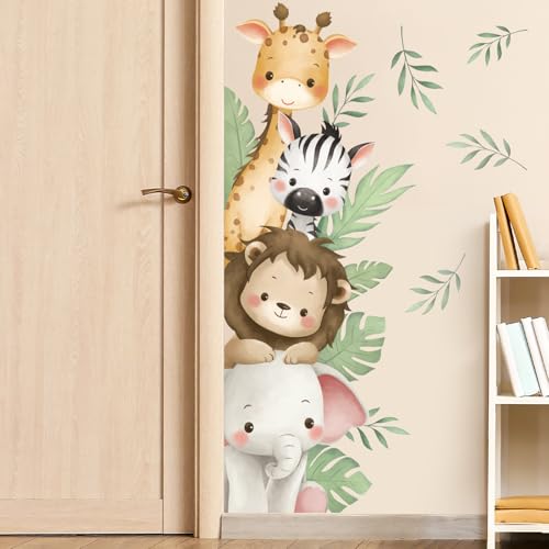 SHUCHING Wandtattoo Dschungel Tier, Wandaufkleber Giraffe Zebra Elefant Löwe Safari, Wandsticker für Tür Wohnzimmer Schlafzimmer Kinderzimmer Spielzimmer Babyzimmer SHUCHING Wandtattoo Dschungel Tier, Wandaufkleber Giraffe Zebra Elefant Löwe Safari, Wandsticker für Tür Wohnzimmer Schlafzimmer Kinderzimmer Spielzimmer Babyzimmer von SHUCHING