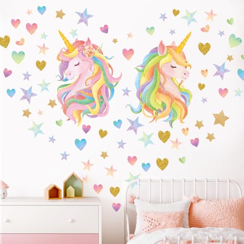 SHUCHING Wandtattoo Einhorn, Wandaufkleber Regenbogen Einhorn, Wandsticker für Mädchen Schlafzimmer Kinderzimmer Spielzimmer Babyzimmer SHUCHING Wandtattoo Einhorn, Wandaufkleber Regenbogen Einhorn, Wandsticker für Mädchen Schlafzimmer Kinderzimmer Spielzimmer Babyzimmer von SHUCHING