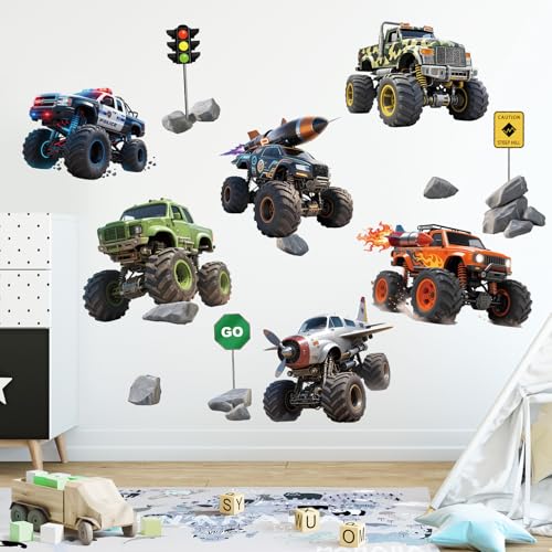 SHUCHING Wandtattoo Rennauto, Wandaufkleber Autos Fahrzeuge Cars, Wandsticker für Junge Schlafzimmer Kinderzimmer Spielzimmer Babyzimmer von SHUCHING