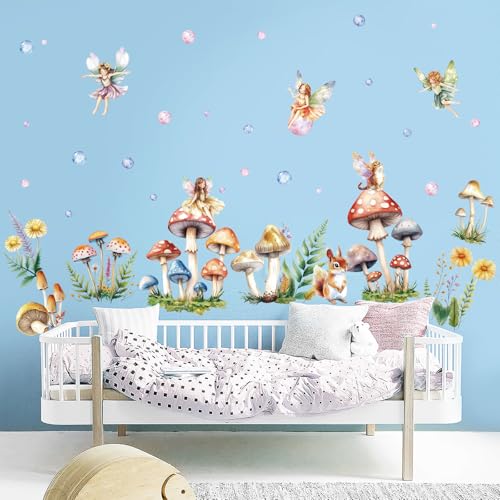 SHUHCING Wandtattoo Wald Pilz, Wandaufkleber Märchenelf, Selbstklebend Wandsticker für Spielzimmer Kinderzimmer Babyzimmer SHUHCING Wandtattoo Wald Pilz, Wandaufkleber Märchenelf, Selbstklebend Wandsticker für Spielzimmer Kinderzimmer Babyzimmer von SHUCHING