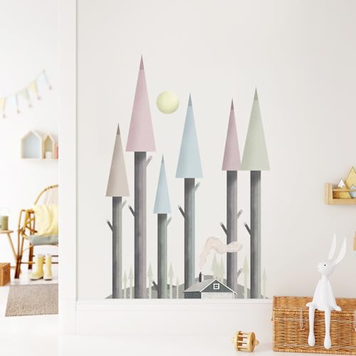 Wandtattoo Bleistift Baum Wandaufkleber, Hills Haus Schornsteine Wandsticker, Wanddeko für Babyzimmer Schlafzimmer Wohnzimmer Spielzimmer Kinderzimmer Wandtattoo Bleistift Baum Wandaufkleber, Hills Haus Schornsteine Wandsticker, Wanddeko für Babyzimmer Schlafzimmer Wohnzimmer Spielzimmer Kinderzimmer von SHUCHING