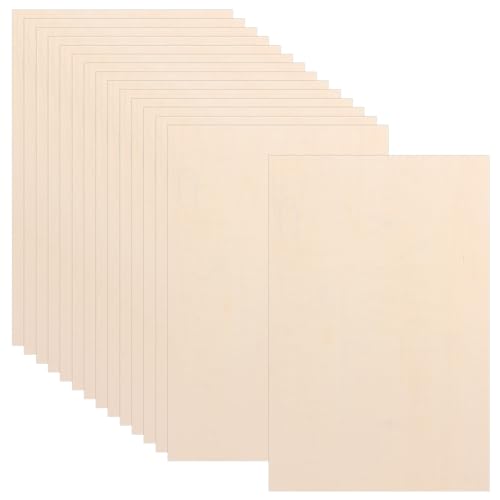 15 Stück Sperrholzplatte 300x200MM, Pappelsperrholz 1,5MM, Dünne Linde Holzplatten Hobby Holz Sperrholz Platte für DIY Handwerk Holz Mini Flugzeugmodelle, Schiffsmodelle, Architekturmodelle von SHUESS