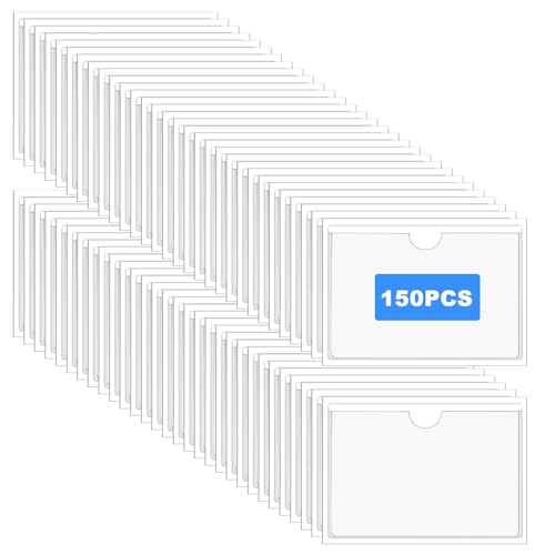 150 Stück Etikettenhalter Selbstklebend, 10 x 6 cm Etikettenhalter Transparent Visitenkartentaschen Selbstklebend, Sichthüllen für Büro Zuhause Schule Organisieren Sortieren 150 Stück Etikettenhalter Selbstklebend, 10 x 6 cm Etikettenhalter Transparent Visitenkartentaschen Selbstklebend, Sichthüllen für Büro Zuhause Schule Organisieren Sortieren von SHUESS