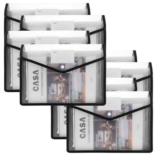 Dokumententasche A4, 8 Stück Dokumentenmappe A4 Sammelmappen mit Druckknopf Kunststoff Umschlag Mappe Wasserdicht Sichttasche Dokumenten mit Karte für Reise Büro Schule Dokumententasche A4, 8 Stück Dokumentenmappe A4 Sammelmappen mit Druckknopf Kunststoff Umschlag Mappe Wasserdicht Sichttasche Dokumenten mit Karte für Reise Büro Schule von SHUESS