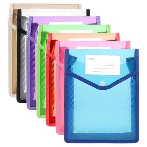 Dokumententasche A5, 9 Stück Dokumentenmappe A5Sammelmappen mit Druckknopf Kunststoff Umschlag Mappe Wasserdicht Sichttasche Dokumenten mit Karte für Reise Büro Schule Dokumententasche A5, 9 Stück Dokumentenmappe A5Sammelmappen mit Druckknopf Kunststoff Umschlag Mappe Wasserdicht Sichttasche Dokumenten mit Karte für Reise Büro Schule von SHUESS
