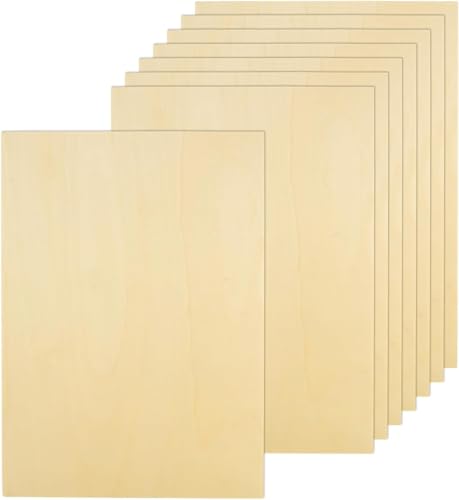 SHUESS 12 Stück Sperrholz, Holzplatte 420x300x1,5MM Holzplatten zum Basteln Sperrholz 1,5mm, Unbehandeltes Holz Lindenholz, Spanplatte für zum Basteln, Modellbau, Lasergravur, Gemälde Kunst SHUESS 12 Stück Sperrholz, Holzplatte 420x300x1,5MM Holzplatten zum Basteln Sperrholz 1,5mm, Unbehandeltes Holz Lindenholz, Spanplatte für zum Basteln, Modellbau, Lasergravur, Gemälde Kunst von SHUESS