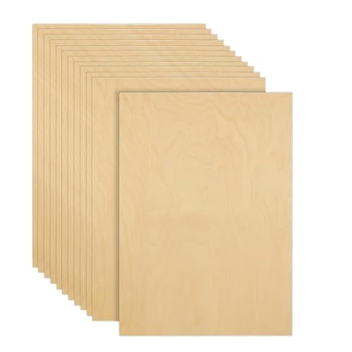 SHUESS 12 Stück Unbehandeltes Holz Lindenholz, Sperrholz, Holzplatte 420x300x1,5MM Holzplatten zum Basteln Sperrholz 2mm, Spanplatte für zum Basteln, Modellbau, Lasergravur, Gemälde Kunst SHUESS 12 Stück Unbehandeltes Holz Lindenholz, Sperrholz, Holzplatte 420x300x1,5MM Holzplatten zum Basteln Sperrholz 2mm, Spanplatte für zum Basteln, Modellbau, Lasergravur, Gemälde Kunst von SHUESS