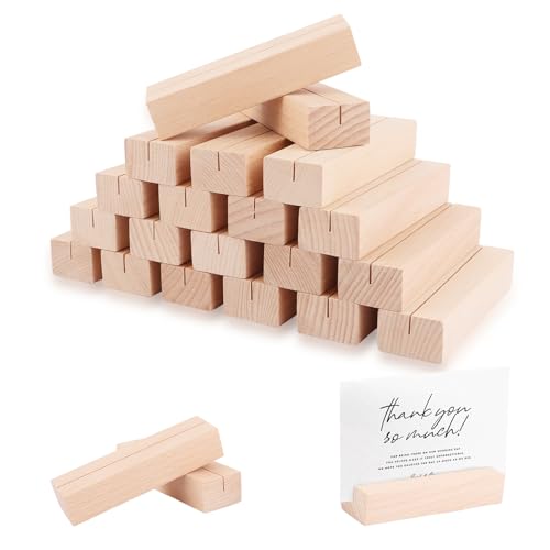 SHUESS 25 Stück Kartenhalter Holz, Tischkartenhalter, Kartenständer Holz, Menükartenhalter, Holzständer für Fotos, Holzfuß für Tischkarten für Restaurants Hochzeiten Bankette und Partys Fotoständer SHUESS 25 Stück Kartenhalter Holz, Tischkartenhalter, Kartenständer Holz, Menükartenhalter, Holzständer für Fotos, Holzfuß für Tischkarten für Restaurants Hochzeiten Bankette und Partys Fotoständer von SHUESS