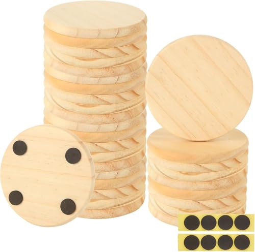 SHUESS 50 Stück unlackierte Holzuntersetzer 10,2 cm runde Holzuntersetzer zum Basteln mit rutschfesten Silikonpunkten, blanko Holzuntersetzer Bulk für DIY gebeizte Malerei Heimdekoration Holzgravur SHUESS 50 Stück unlackierte Holzuntersetzer 10,2 cm runde Holzuntersetzer zum Basteln mit rutschfesten Silikonpunkten, blanko Holzuntersetzer Bulk für DIY gebeizte Malerei Heimdekoration Holzgravur von SHUESS